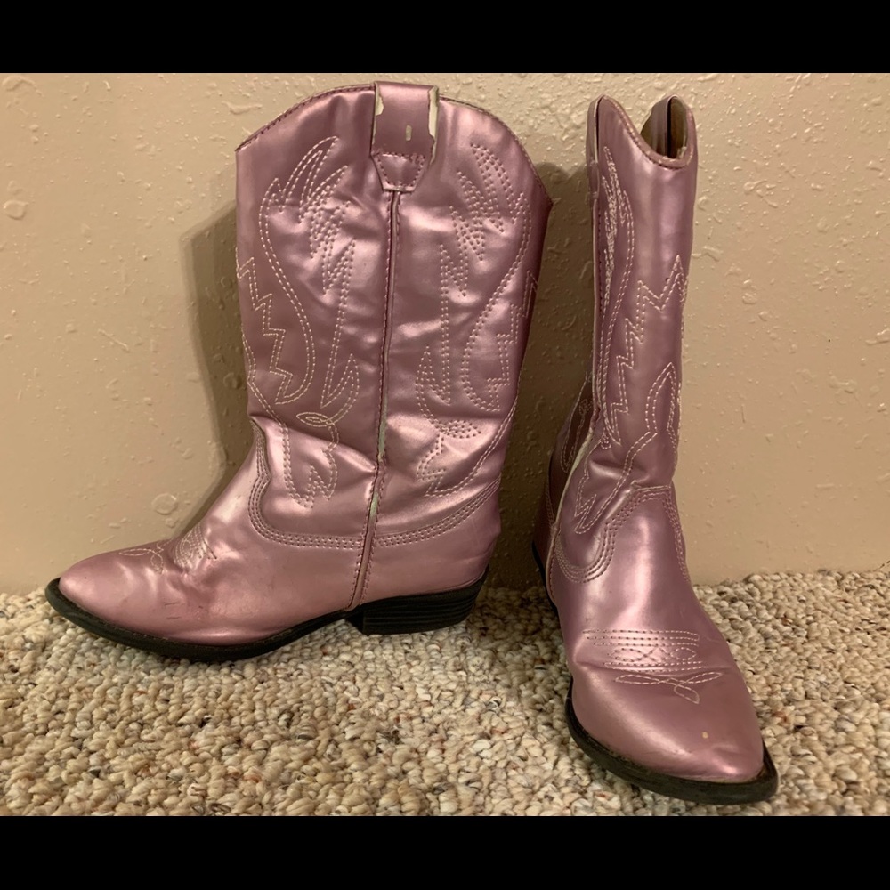 Nordstrom Metallic Pink/Lilac Cowboy Boots